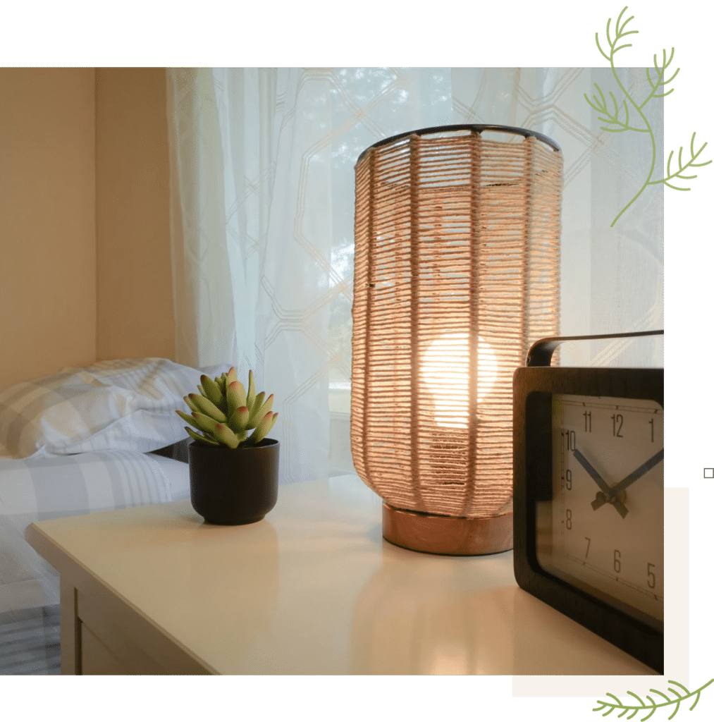 Light on Senior Living Bedroom Table