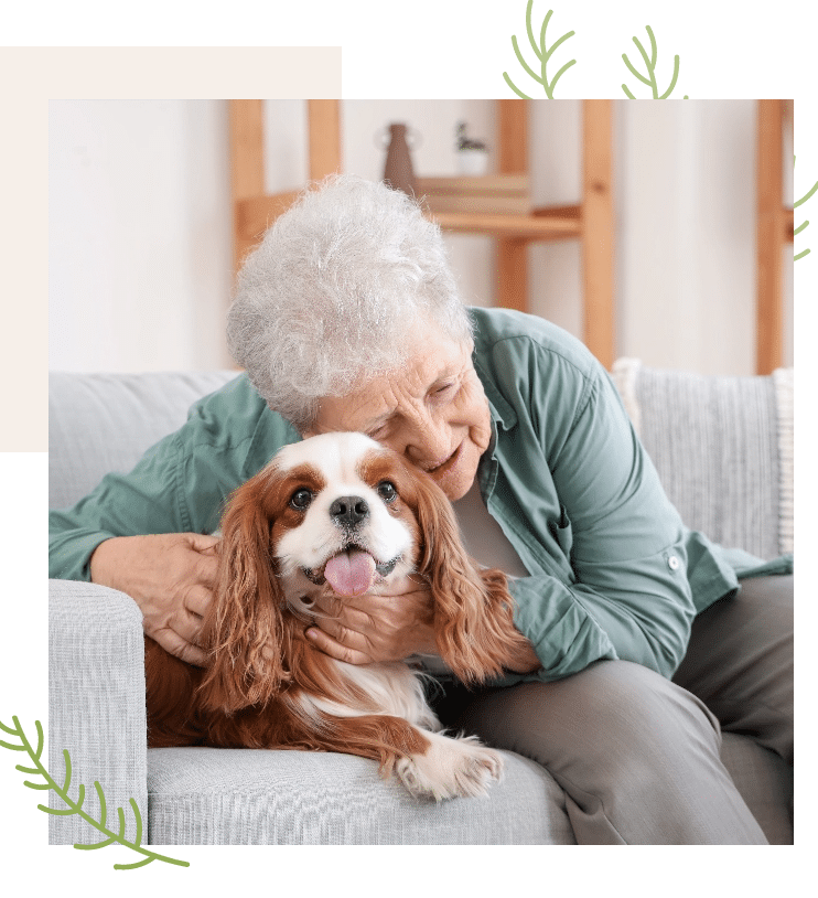 Senior Woman with Her Dog